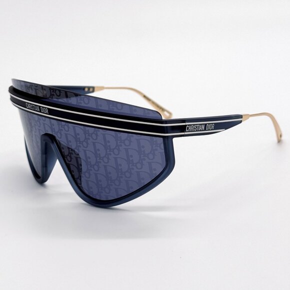 NEW DIOR SUNGLASSES DIORCLUB M2U 31B8 SHIELD GOLD/BLUE UNISEX EYEWEAR DIOR main image 8